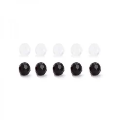 Glass Beads Black 8mm