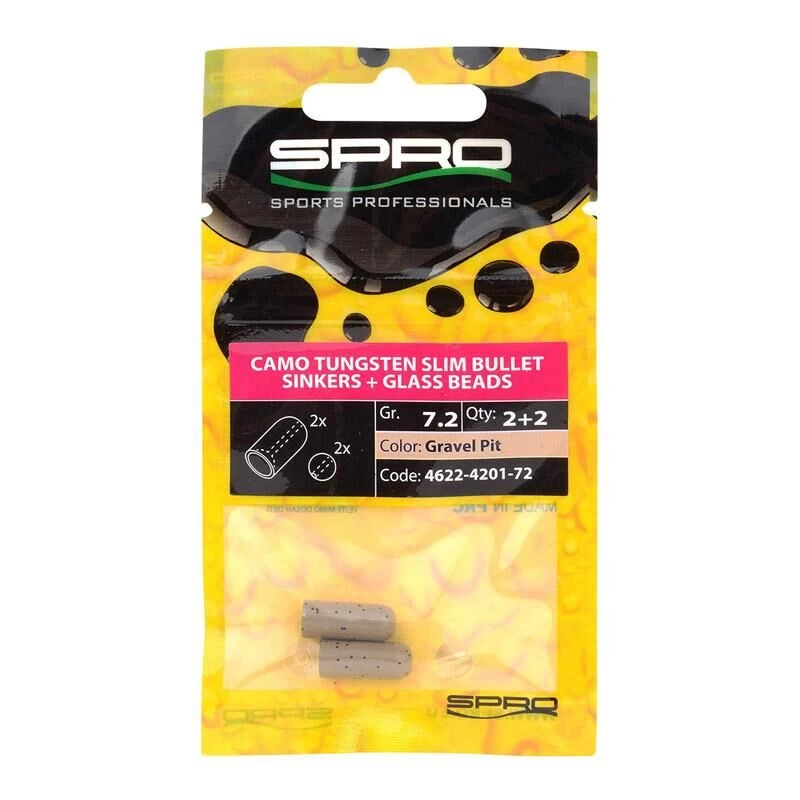 Spro Tungsten Camo Slim Bullet Sinkers Gravel Pit 2 Spro Tungsten Camo Slim Bullet Sinkers Gravel Pit - Afbeelding 2