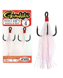 Gamakatsu Treble 13FT White & Red 2st.