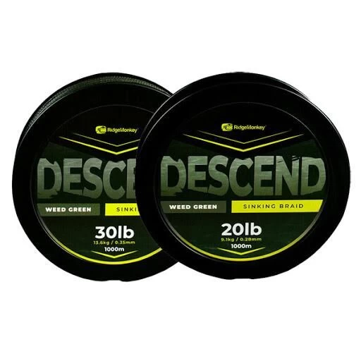 Ridgemonkey Descend Sinking Braid Weedy Green 1000m 1 Ridgemonkey Descend Sinking Braid Weedy Green 1000m