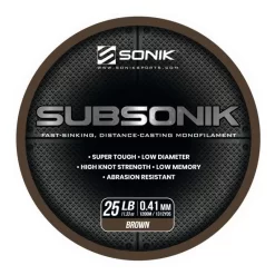 Sonik Subsonik Monofilament Brown 1200M -Hengelsportwinkel 2308308Sonik Subsonik Monofilament Brown 1200M 1 1